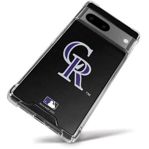 MLB Colorado Rockies - Solid Distressed Google Pixel 8a Clear Case